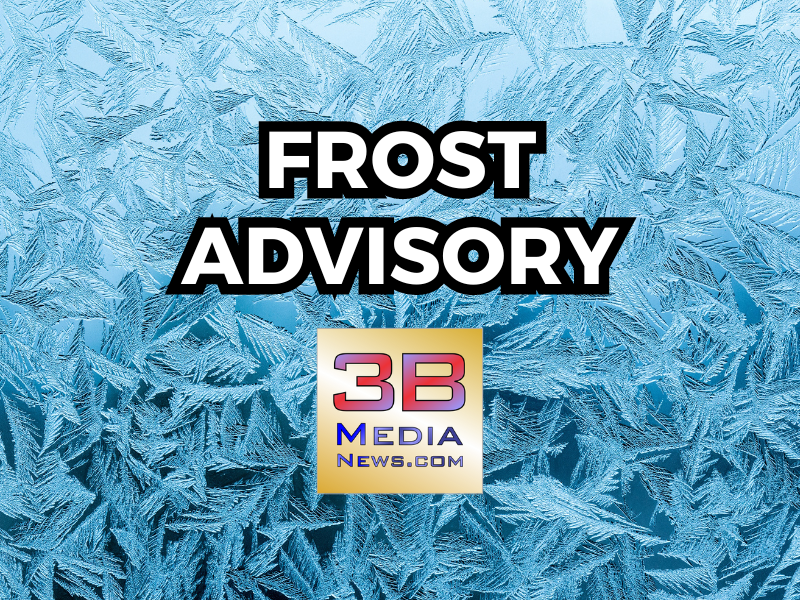A Frost Advisory has been issued.