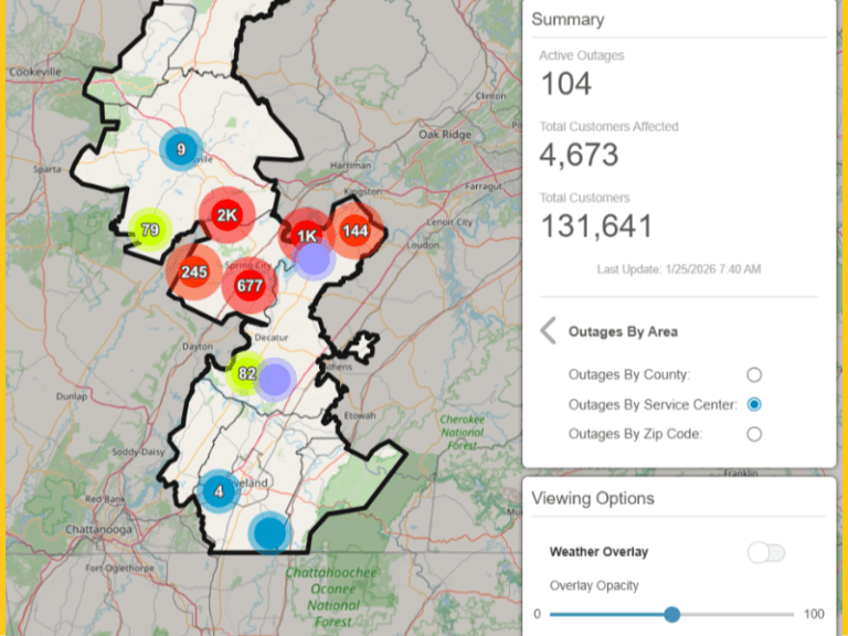 ICE STORM STRESSES CUMBERLAND AND ROANE POWER GRID: WIDESPREAD OUTAGES ...