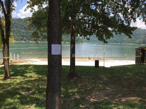 US ARMY CORPS OF ENGINEERS CLOSES BEACH AT CENTER HILL LAKE