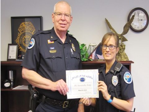ROSSVILLE PO SAMANTHA SEAY IS MARCH 2019 OFFICER OF THE MONTH