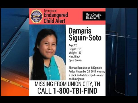 TBI ISSUES ENDANGERED CHILD ALERT FOR UNION CITY 12-YEAR-OLD