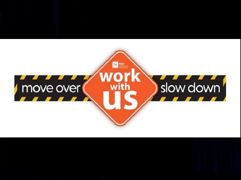 TDOT Work With Us sign