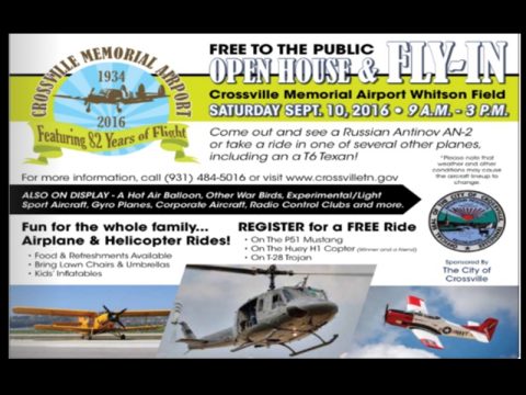CROSSVILLE AIRPORT FLY IN TODAY