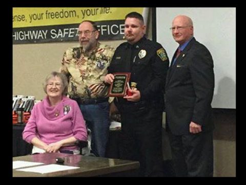 OLIVER SPRINGS POLICE OFFICER NAMED "OFFICER OF THE YEAR" BY GHSO