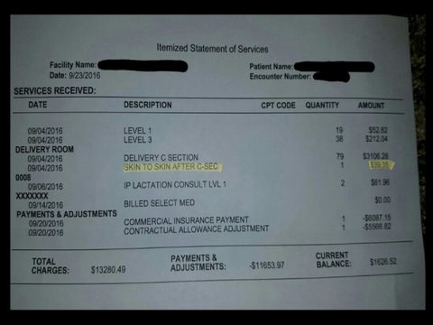 HOSPITAL CHARGED PARENTS $39 TO HOLD NEWBORN