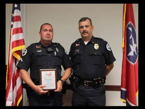 CROSSVILLE POLICE OFFICER WOOD RECEIVES CUMBERLAND COUNTY PUBLIC SAFETY AWARD