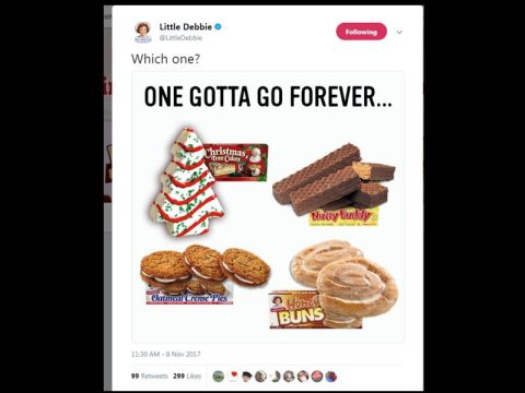 LITTLE DEBBIE SAYS "ONE HAS TO GO FOREVER..."