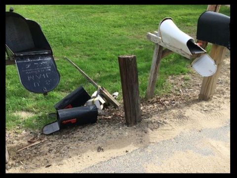 THREE CHARGED IN MAILBOX VANDALIZMS