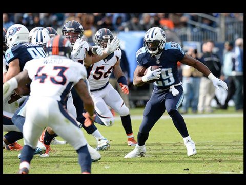 TITANS DEFEAT DENVER TO TIE TOP OF AFC SOUTH