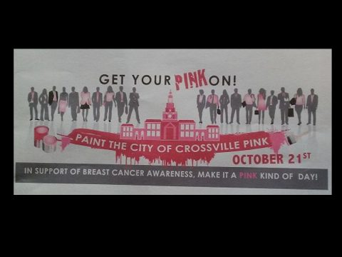 GET READY TO PAINT CROSSVILLE PINK FOR BREAST CANCER AWARENESS