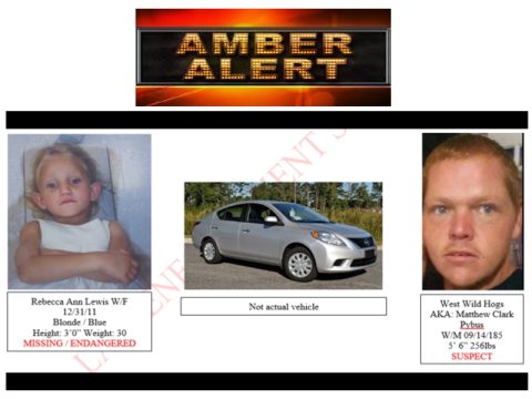 EAST TENNESSEE AMBER ALERT ISSUED FOR GIRL WHO MAY BE IN EXTREME DANGER