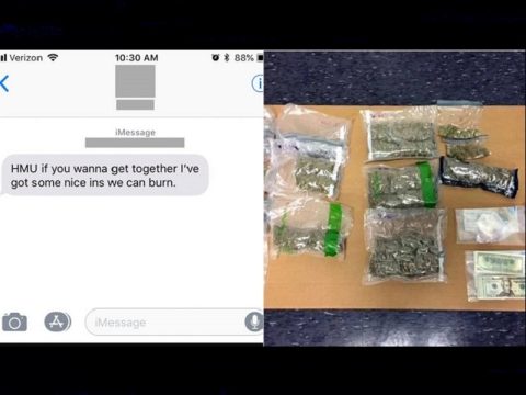 wrong text leads to drug arrest